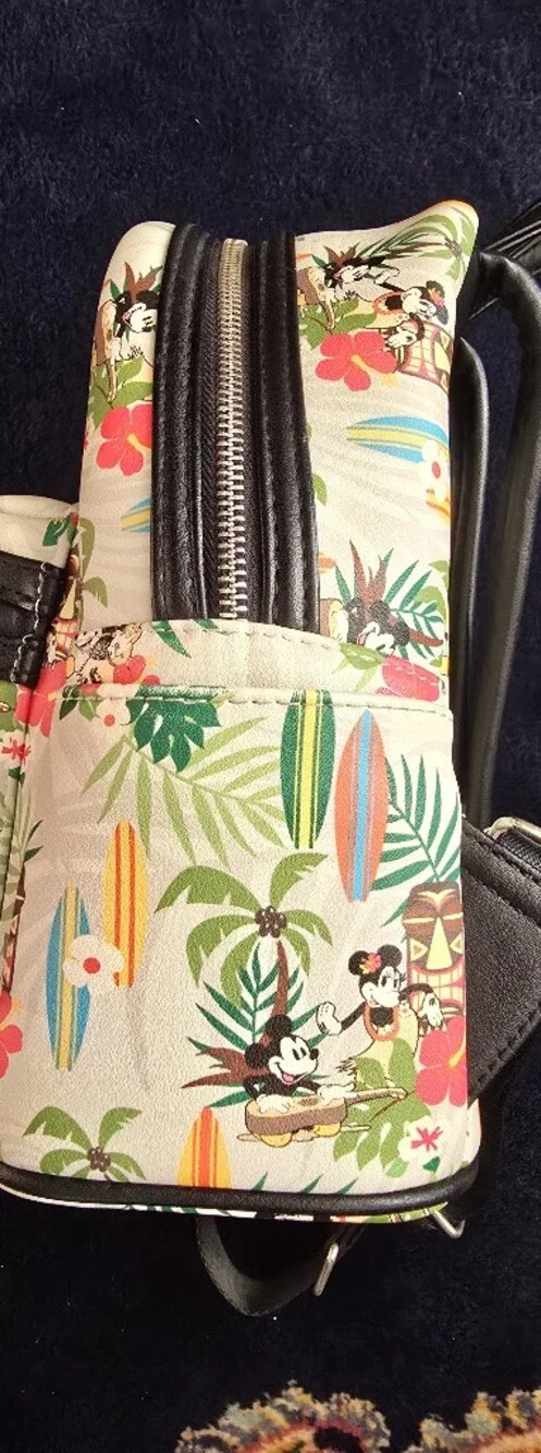 Loungefly Disney Mickey & Minnie Mouse Tropical Surfboards Mini Backpack